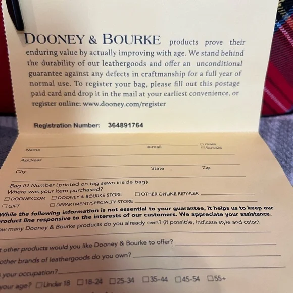 Brand new without tags, Dooney and Bourke fall plaid small  display picture 3
